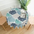 thumbnail image 2 of Summer Round Tablecloths Coastal Coral Branch Ocean Themed Tablecloth 60 Inch Round Table Cover Washable Reusable Coral Beach Tablecloth for Home Kitchen Dining Room Party Patio Picnic Decor, 2 of 5