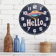 thumbnail image 3 of Yayeee Wall Clock for Living Room 11.9 inch Battery Operated Round with Holder, Colorful UFO, 3 of 7
