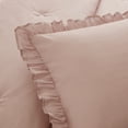 thumbnail image 5 of My Texas House Angelina Draping Ruffle Polyester 3-Piece Bedspread Set, Rose Smoke, Queen, 5 of 6