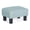 Light Blue, variant on Faux Leather Ottoman Footrest - 15x11x9 Coffee Brown Footstool - Small Lightweight Foot Rest for Living Room Bedroom - Multifunctional Ottoman Cube