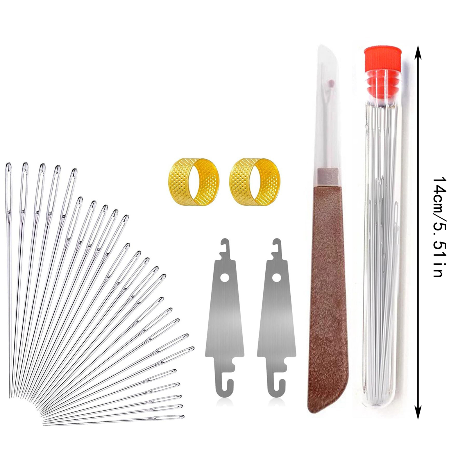 Big Eye Steel Sewing Needles 2025 Kit,31Pcs Sewing Tool Set Fix Anything Anytime Portable Beginner-Friendly,Upgrade Needle Thread Hand DIY Embroidery Crafting Kit Tool(3 Sets)
