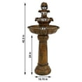thumbnail image 3 of Sunnydaze Ornate Elegance Traditional Rustic Polyresin Solar Fountain with Battery, 3 of 7