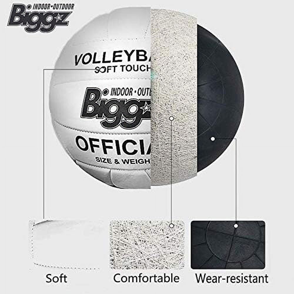 Biggz (50 Pack) Volleyballs - Soft Touch Leather - Indoor/Outdoor with Pumps