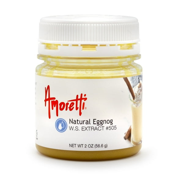 Amoretti - Natural Eggnog Extract Water Soluble 2 oz - Highly Concentrated & Perfect For Pastry, Savory, Brewing, and more, Preservative Free, Vegan, Kosher Pareve, Keto Friendly