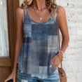thumbnail image 1 of Puntoco Camisetas sin mangas ajustadas para mujer Camiseta sin mangas holgada informal de verano con cuello redondo y estampado a la moda para mujer, 1 of 4