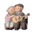 thumbnail image 2 of Valentine's Day Loving Elderly Couple Figurines, Old Married Couple Figure,Resin Husband and Wife Statue Grandparents Figure Collectibles for Christmas Valentine's Day Birthday Gift, 2 of 5