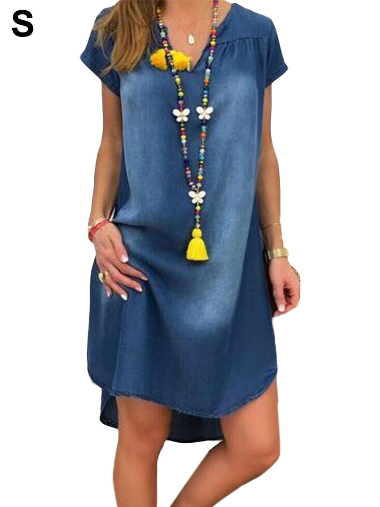 walmart denim dress