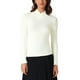 thumbnail image 1 of Camiseta de color sólido para mujer INSPIRE CHIC con cuello asimétrico y mangas largas, básica, L, blanca, 1 of 6