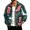 Dark Green, variant on Christmas Corduroy Zip Up Jacket for Men Long Sleeve Xmas Print Sweatshirts Collared Comfy Overshirts with Pockets Ribbed Texture Fall Winter Outwear