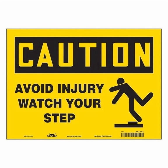 Condor Safety Sign,10 inx14 in,Vinyl 485P80