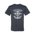 thumbnail image 2 of Wild Bobby, My Savior Is Tougher Than Nails Revelation 1:18, Inspirational Christian, Men Graphic Tee, Vintage Heather Navy, 3X-Large, 2 of 5