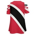 thumbnail image 5 of Flag Trinidad Tobago Womens Summer V Neck Zipper Top Short Sleeve T Shirt Off Shoulder Top Casual Classy Loose Shirts, 5 of 7