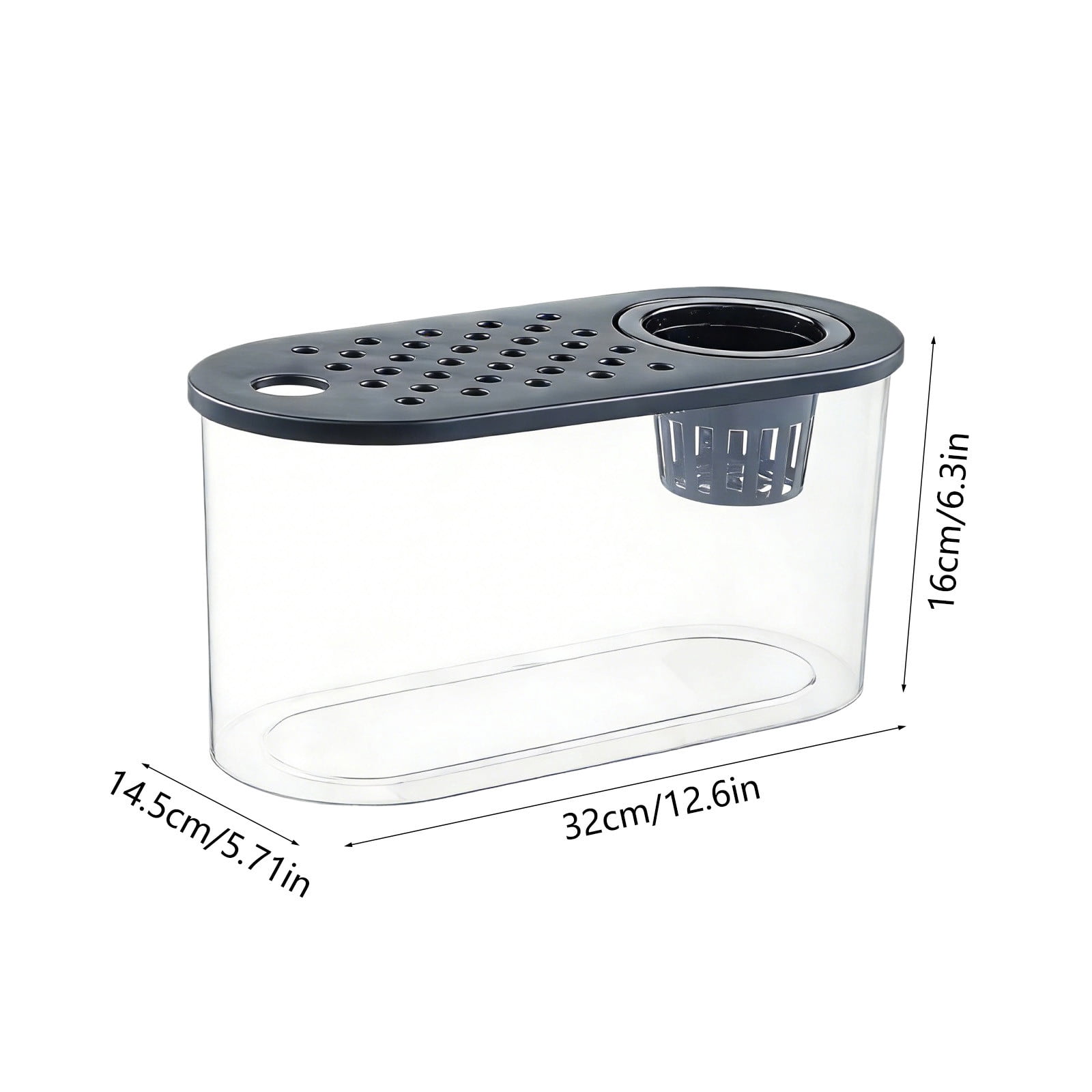 Msgweeeg Fish Tank Small Aquarium Goldfish Bowl Fish Tank for Goldfish Plastic Aquarium Home Decor Clear Fish Tank for Desktop Suitable for Tabletops Living Room Bedroom Ornaments
