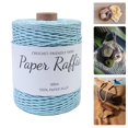 thumbnail image 1 of papel rafia, cinta rafia, bricolaje, suave, redondo, ligero, regalos, cuerda papel retorcida, artesanías, para sombreros sol, Azul claro, 1 of 8