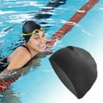 thumbnail image 2 of Unique Bargains 1 Pc Waterproof Solid Color Swim Cap for Women Black, 2 of 6
