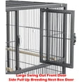 thumbnail image 4 of 42" Stackable Center Divided Breeder Breeding Bird Flight Rolling Cage With Side Breeding Nest Doors for Canaries Cockatiels Lovebirds Finches Budgies Small Parrots, 4 of 9