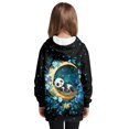 thumbnail image 2 of Xoenoiee Panda Leaves Moon Star Print Sweatshirt Dress for Girls Long Hoodies Graphic Sweatshirts for Kids Long Sleeve Pullover Top Active Fall Clothes Hooded Sweater Shirts Outfits, 13-14 Years, 2 of 7