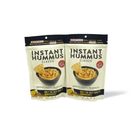 Mother Earth Products Instant Classic Hummus Mix, 5 Oz Twin-Pack, High Fiber