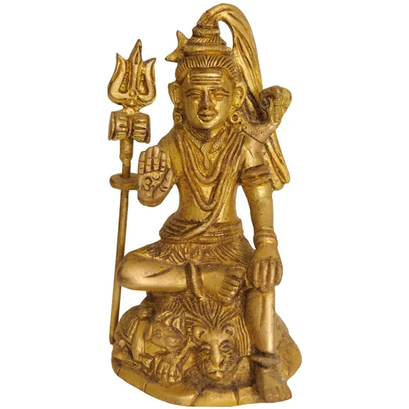 4" Lord Shiva In Brass | Handmade | Made In India