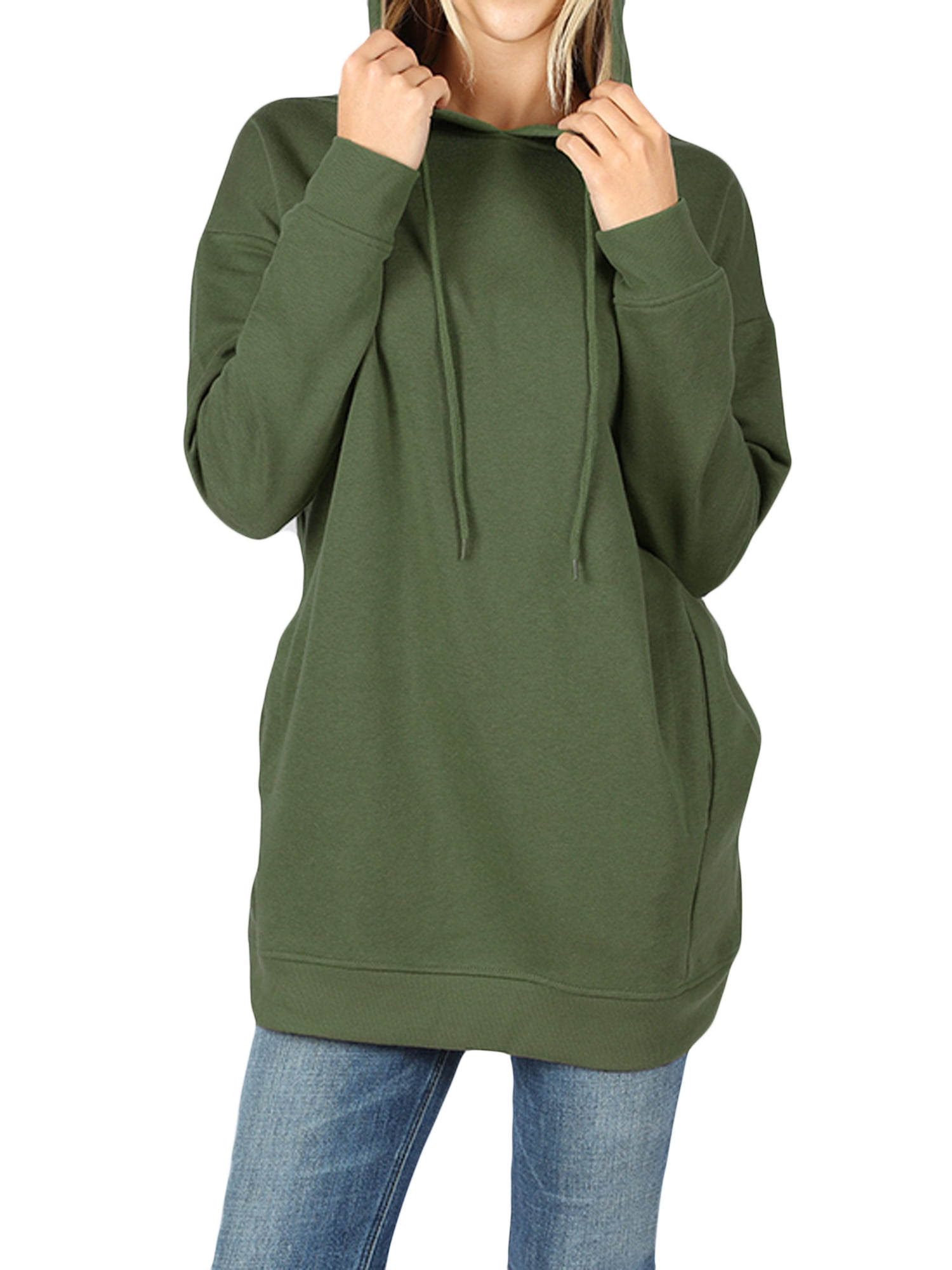 TheLovely - Women Oversized Loose Fit Hoodie Tunic Sweatshirts Top ...