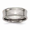 thumbnail image 1 of 8 mm Titanium Concave Polished & Beveled Edge Band - Size 10.5, 1 of 1