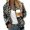 Z&Black265, variant on Women's Bomber Jacket Retro Classic Leopard Graphic Print Loose Cozy Long Sleeve Street Stroll Outerwear Coat