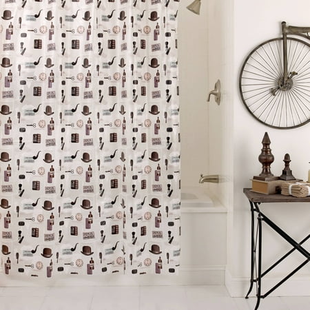 Excell Barber Shop Peva Shower Curtain - Walmart.com
