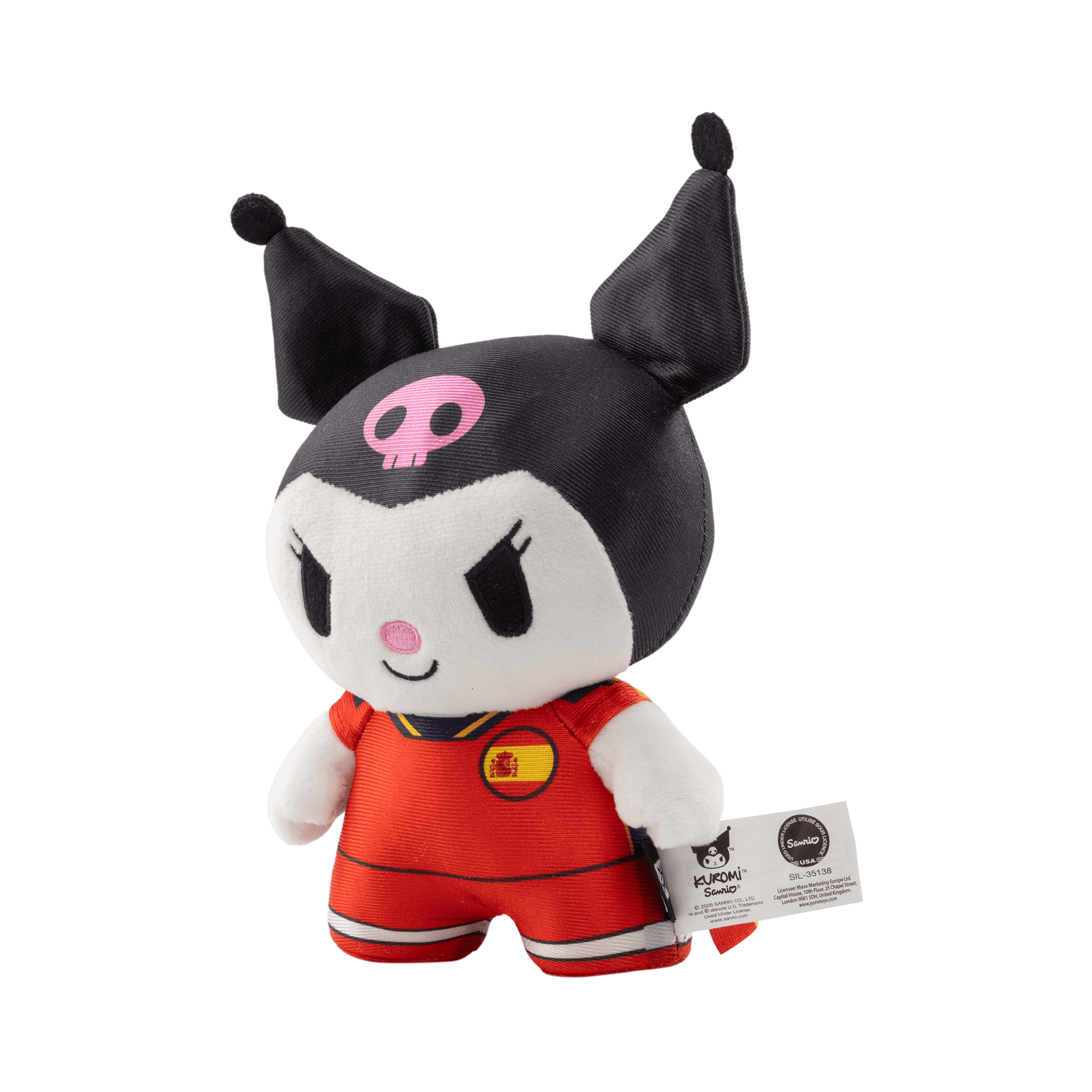Yume Hello Kitty and Friends DZNR Soccer Edition Kuromi Plush Toy
