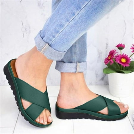 

Medcursor Women Shoes Womens Fashion Wedges Shoes Open Toe Thick Bottom Roman Slippers Beach Sandals