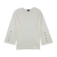 thumbnail image 2 of Alfani Blusa de manga con botones para mujer, beige, extra pequeña, 2 of 2
