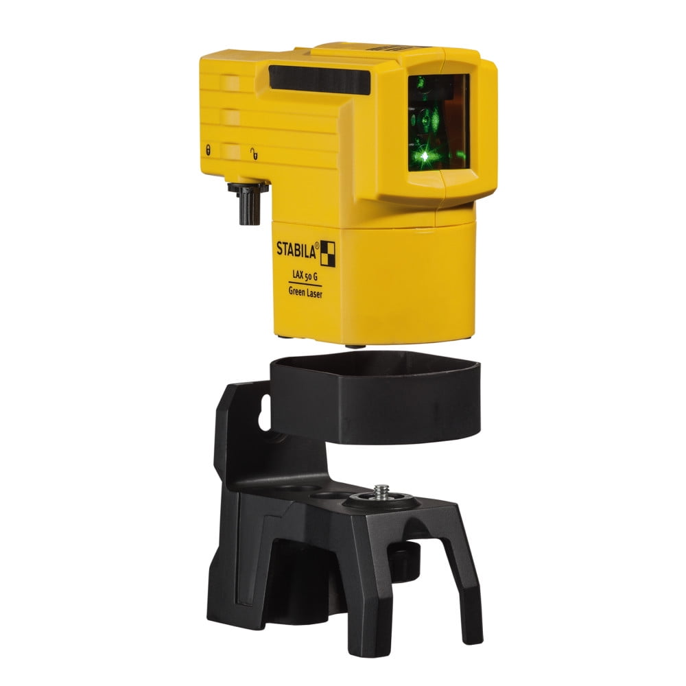 Stabila Lax 50 Green Cross-Line Laser Level Set With Pole