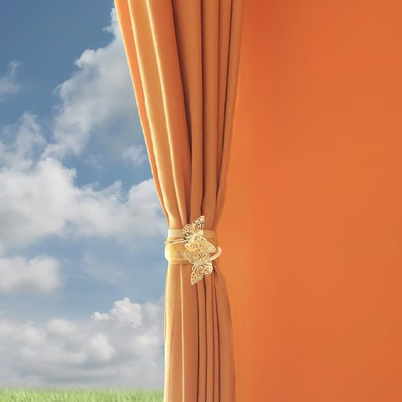 LOLIPPYY 6-Piece Decorative Metal Curtain Holdbacks, Drapery Tiebacks for Bedroom, Living Room, Window Decor