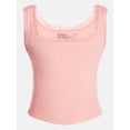 thumbnail image 5 of No Boundaries Fit Stretch Lace Trim Tank Top, Women's XS-XXXL, 5 of 5