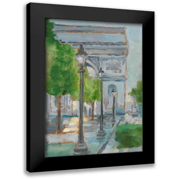 Harper, Ethan 12x14 Black Modern Framed Museum Art Print Titled - Impressionist View of Paris I