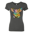 thumbnail image 3 of Dean Russo The Pig Animal Lover Womens Slim Fit Junior Tee, Dark Grey, X-Large, 3 of 6