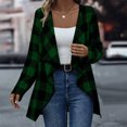 thumbnail image 4 of Mutghys Jacket for Women Plaid Long Sleeve Cardigans Home Daily Warm Comfy Fall Winter Trendy Outerwear S-2XL, 4 of 8