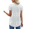 thumbnail image 5 of UVN Womens Summer Blouses Short Petal Sleeve Square Neck Ladies Button Shirts Dressy Casual Tunic Tops, 5 of 9
