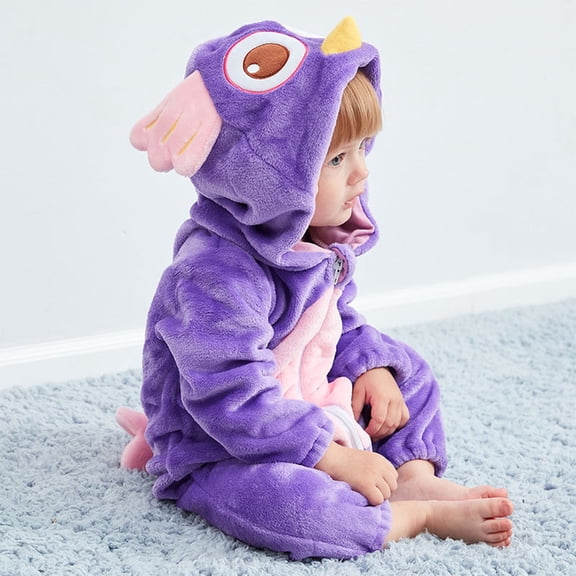 Vedolay Boy's 2023 Romper Boys Bodysuit Clothes Funny Cute Creeper One-Piece Baby Bodysuit,Purple 12-18 Months