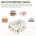 thumbnail image 6 of Yayeee Collapsible Cube Storage Bin with Lid Fabric Closet Decorative Basket with Handles, Winter Forest, 6 of 7