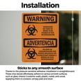 thumbnail image 3 of Biohazard No Food Or Drink Bilingual OSHA WARNING Vinyl Decal Label 14 Inch x 10 Inch - 5 Pack, 3 of 6