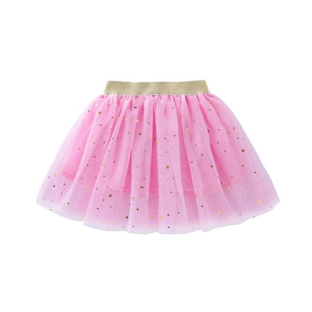 

LYXSSBYX Toddler Girl Dresses Princess Toddler Girls Cute Party Dance Solid Color Net Yarn Sequins Stars Tulle