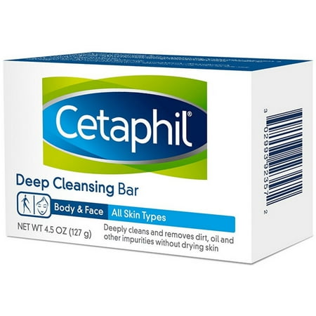 6 Pack - Cetaphil Deep Cleansing Face & Body Bar for All Skin Types 4.5