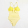 thumbnail image 3 of uikmnh Women's Solid Color Lace Monokini One Piece Swimsuit for Beach & Pool Size:XL, 3 of 7