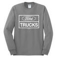thumbnail image 2 of Wild Bobby, Ford Trucks White Sign, Cars and Trucks, Men Long Sleeve Shirt, Heather Grey, X-Large, 2 of 4