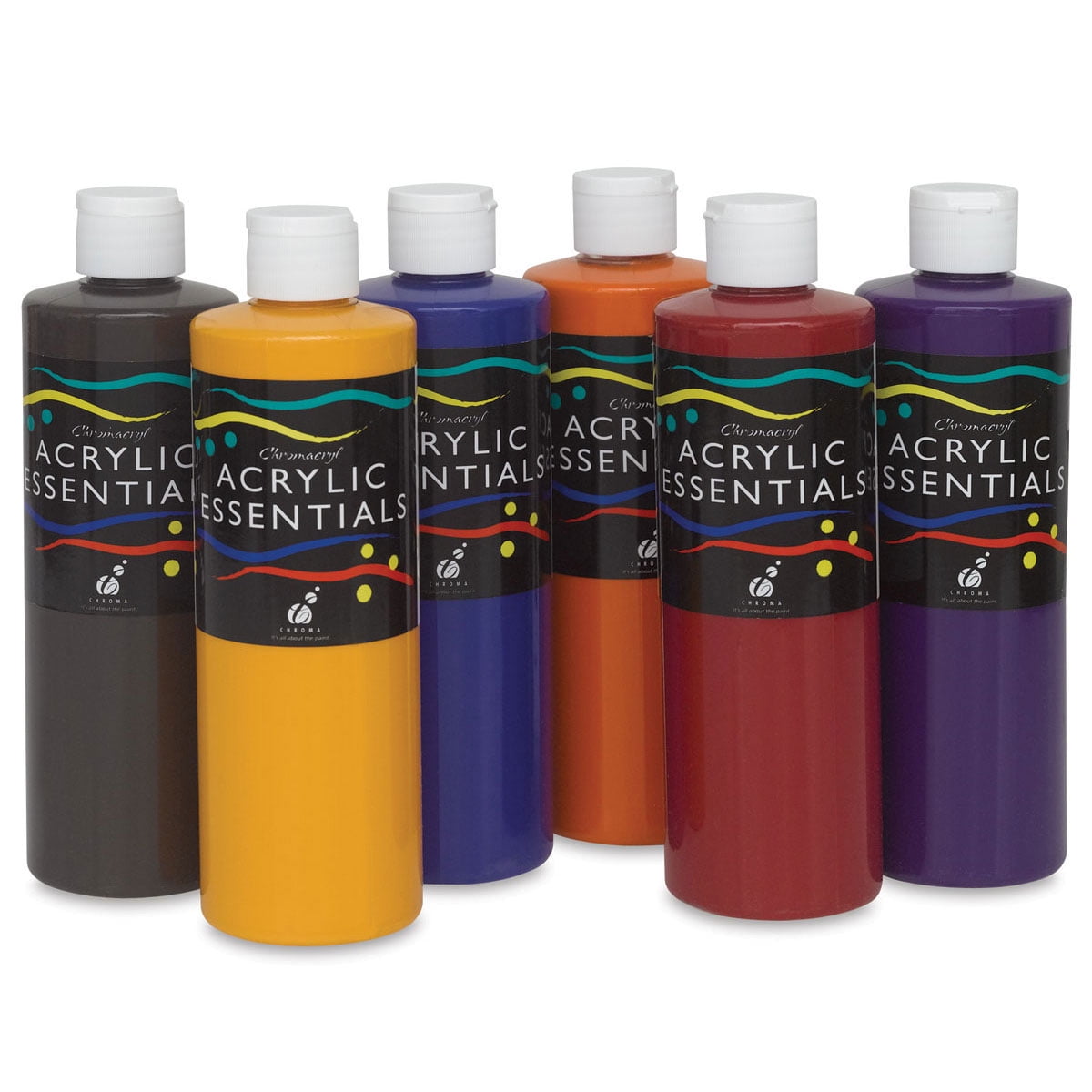 Chromacryl Acrylic Essentials - Set of 6, Secondary Colors, Pints