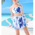 thumbnail image 3 of Lanbubble Girls 3 Piece Swimsuit Tankini Set Bathing Suit Bikini Beach Swimear with Skirt 11-12 Years, 3 of 11