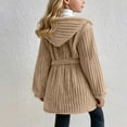 thumbnail image 5 of Mgmyaa Girls Fleece Hooded Cardigan Jacket, Long Sleeve Button Up Warm Coat Size 9-15Y, 5 of 5