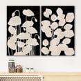 thumbnail image 3 of IDEA4WALL Adhesive Canvas Print Wall Art Set Abstract Black Beige Flower Leaf Blur Collage Retro Art Nature Wilderness Vintage Botanical Decor for Living Room, Bedroom, Office - Canvas 24"x36"x2, 3 of 5