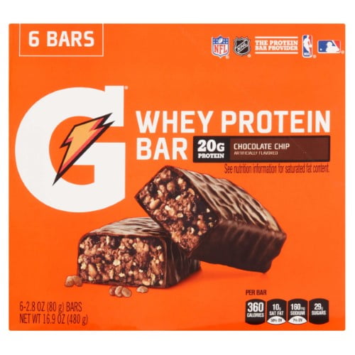 Gatorade Recover Bar, 20 Grams of Protein, Chocolate Chip