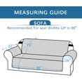 thumbnail image 2 of Reversible Sofa Slipcover Furniture Protector Water Resistant 2 Inch Wide Elastic Straps Sofa Cover Couch Covers Pets Kids Fit Sitting Width Up to 66"(Sofa, Stone Blue/Beige), 2 of 7